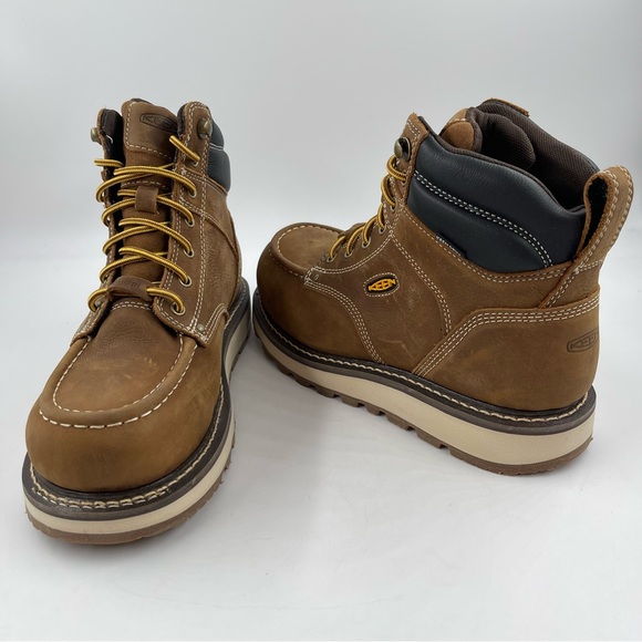 NIB! Keen Men’s Cincinnati 6” Brown Waterproof Carbon-Fiber Toe Work Boot - SZ 9 - Picture 10 of 12